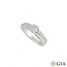 18k White Gold Diamond Ring 0.50ct D/VVS2